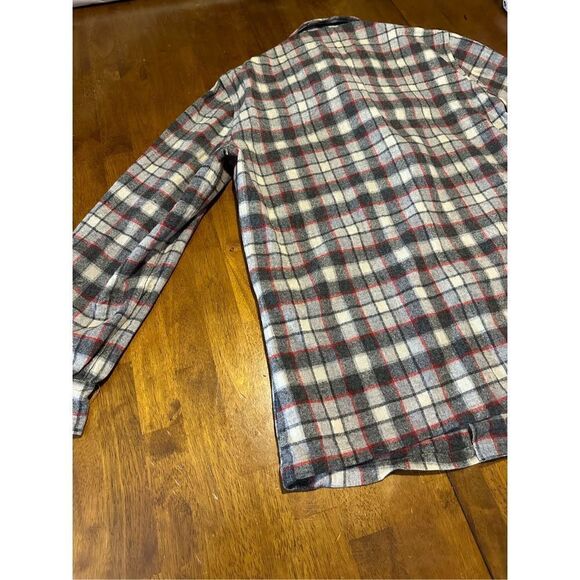 Pendleton Men's Small Gray Plaid 3 Button Blazer Jacket Lightweight 100% Wool - Picture 5 of 12